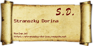 Stranszky Dorina névjegykártya